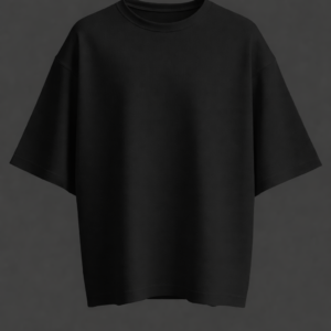 Unisex Black Graphic Dragon Oversized T-Shirt